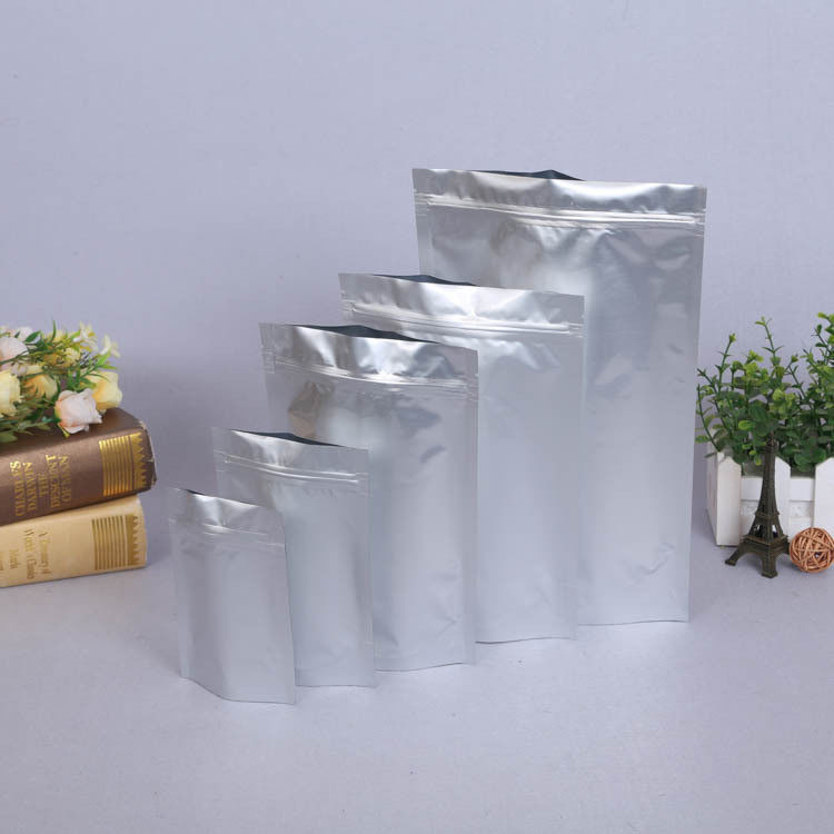 Food Grade Silver Storage Customized Mylar Bags