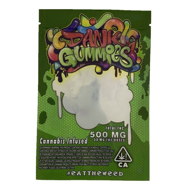 Custom Printed Child Proof Edible THC Mylar Zipper Bags