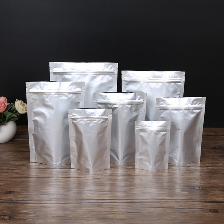 Food Grade Silver Storage Customized Mylar Bags