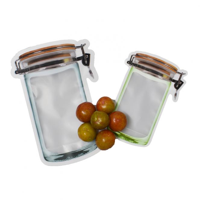 Special Shape Plastic Mason Jar Customized Mylar Bags