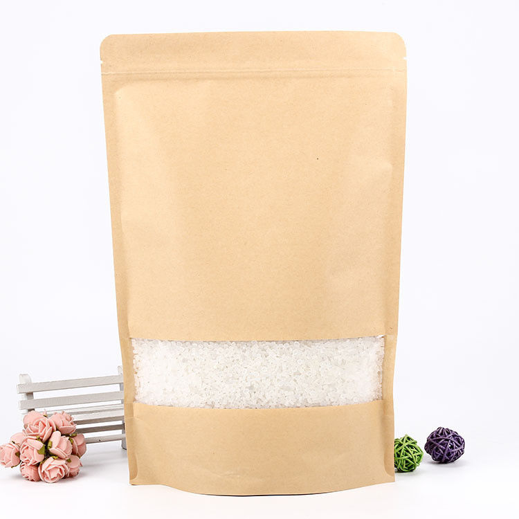 Frosted Window Digital Printing Kraft Paper Pouches