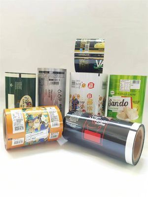 Plastic Foil Printed Laminated Rolls Film Food Packaging For Snack