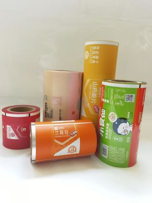 Plastic Foil Printed Laminated Rolls Film Food Packaging For Snack
