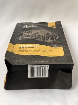 Custom Logo Kraft Coffee Packaging Pouch 120 Microns With Valve