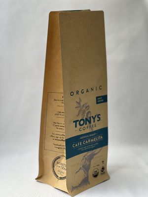 High Barrier 12oz Coffee Bag OEM Kraft Coffee Bags With Valve