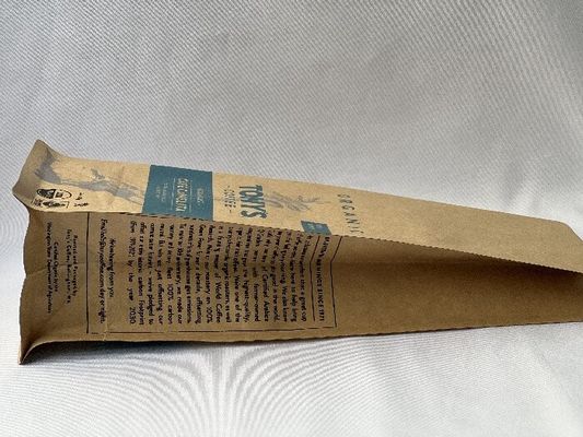High Barrier 12oz Coffee Bag OEM Kraft Coffee Bags With Valve
