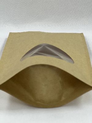 Brown Kraft Coffee Pouch Stand Up Offset Printing 250g Coffee Bag