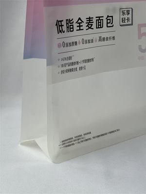 Oil Proof Resealable Paper Pouches Reusable Flat Bottom For Toast Baked Bread