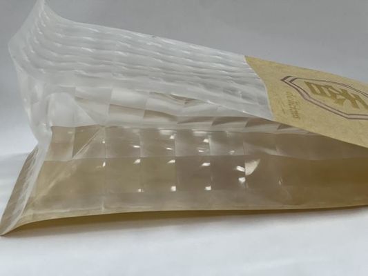Tin Tie Doypack Stand Up Pouch Clear Printed Paper Pouch For Bread