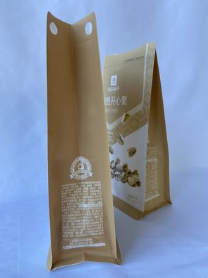 Custom Printed Flat Bottom Pouches Mylar Paper Stand Up For Nuts