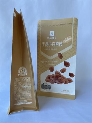 Quad Bottom Food Packaging Pouches Disposable Stand Up Plastic Bags