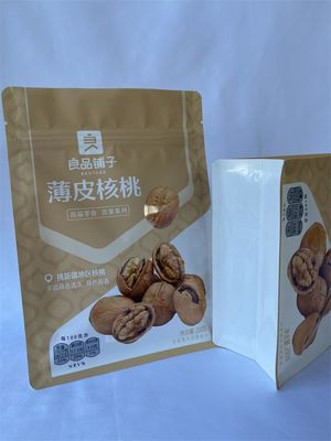 Matte Surface Flat Bottom Side Gusset Bag 8 Side Seal For Nuts