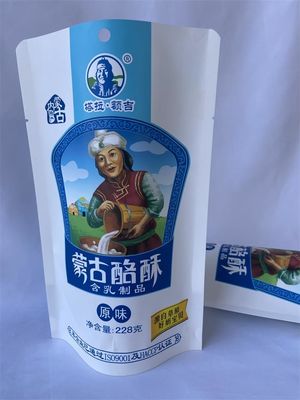 Metalised Stand Up Food Pouches Clear Window Kraft Paper Food Bag
