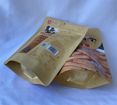 OEM Stand Up Packaging Pouches Plastic Kraft Resealable Bags