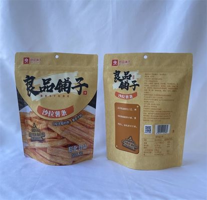 OEM Stand Up Packaging Pouches Plastic Kraft Resealable Bags
