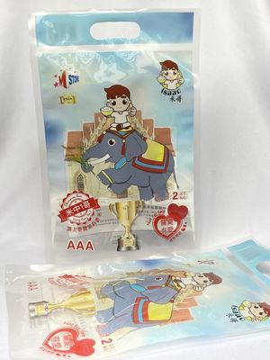 2kg Rice Packaging Bag Plastic Custom Printing With Handle Hole