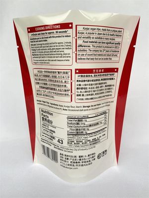 Free Printing Stand Up Packaging Pouches Custom BPA For Sea Food 180g