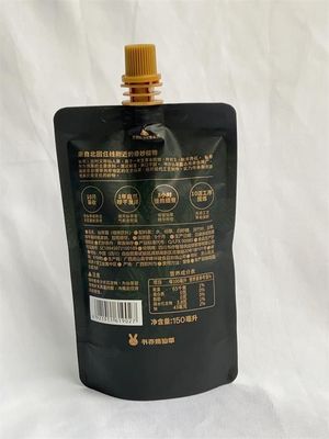 Sterilization Recyclable Spout Pouches Black High Barrier 125C 135C