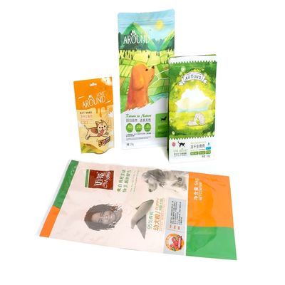 Gloss Surface Pet Food Packaging Pouches VMPET Material Resealable Food Pouches