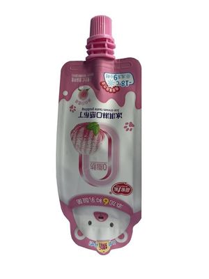 Matte Plastic Spout Gravure Printing Side Gusset Waterproof Snack Pouch