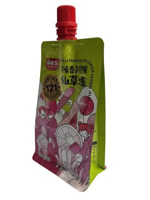 258g Printed Retort Flat Bottom Spout Pouch Sterilization Juice Packaging Pouch