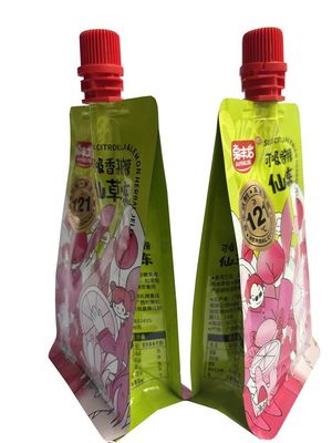 258g Printed Retort Flat Bottom Spout Pouch Sterilization Juice Packaging Pouch