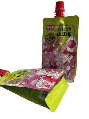 258g Printed Retort Flat Bottom Spout Pouch Sterilization Juice Packaging Pouch