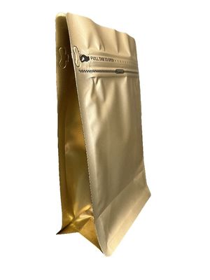 Gold Printing Eco Friendly Coffee Pouches for Environmentally Packaging