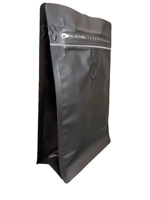 5-10 Days Leadtime Matt Flat Bottom Pouch With Ziplock For Coffee Packaging