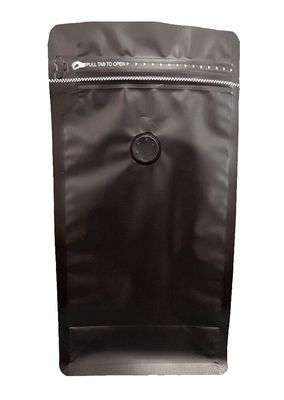 Customized Waterproof Ziplock Quad Pouch For Coffee Packaging Food Grade
