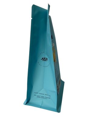 Customizable Quad Bottom Metalised Food Packaging Bag For Cookies Snack