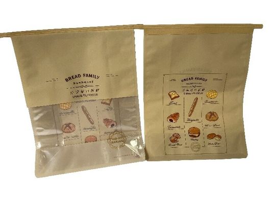 Soft Customized Flat Bottom Pouch Dry Lamination With Tin Tie for bread