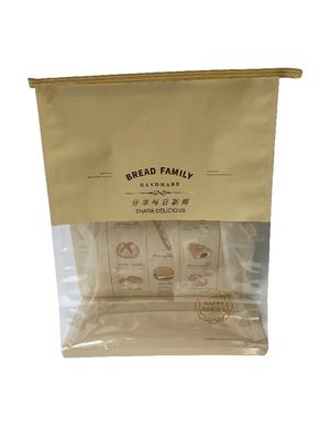 Soft Customized Flat Bottom Pouch Dry Lamination With Tin Tie for bread
