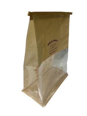 Soft Customized Flat Bottom Pouch Dry Lamination With Tin Tie for bread