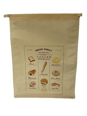 Soft Customized Flat Bottom Pouch Dry Lamination With Tin Tie for bread