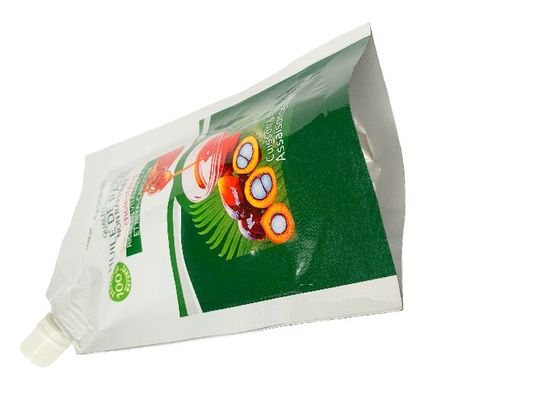 Custom Foil Stand Up side Spout Pouch For Oil with CMYK Spot Colors