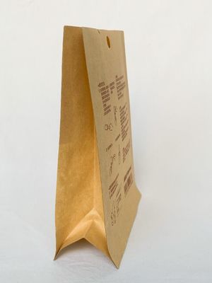 Custom Flat Bottom Pouch With Gravure Printing Eco Friendly Kraft Paper