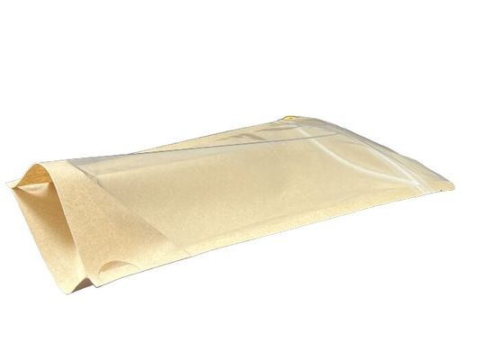 Customizable kraft paper Coffee Packaging Pouch With zipper and window