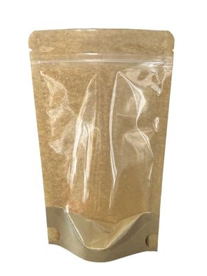 Customizable kraft paper Coffee Packaging Pouch With zipper and window