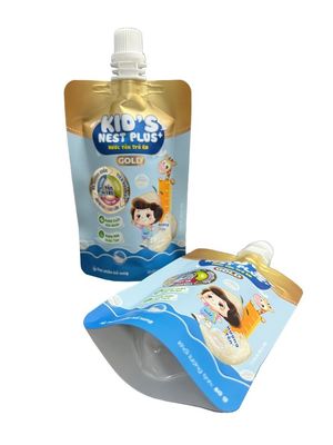 Customized Spout Pouch Bag With PET/AL/NY/RCPP For Liquid Packaging