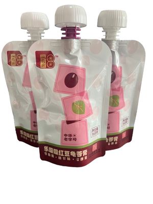 Custom Printed Leak Proof Stand Up Spout Pouch For Retort Food 121C-135C