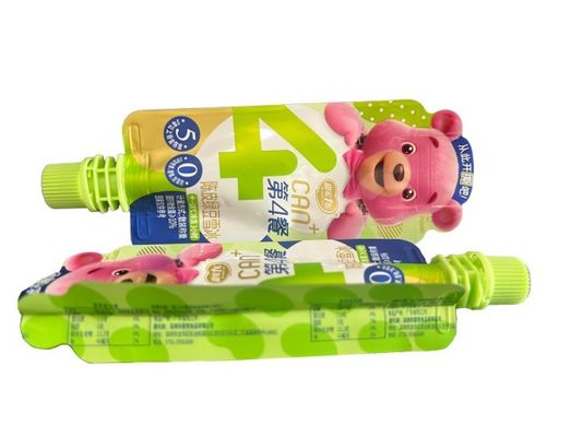 Custom Reusable Spout Food Pouch With Easy Peel Sealing And Baby Cap