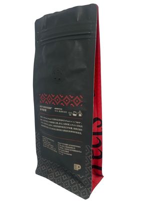 Customizable Flat Bottom Coffee Bags With One Way Ziplock