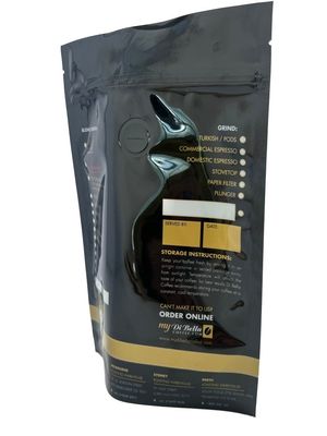 Customized Printed Coffee Packaging Pouch Stand Up With Zipper And Valve
