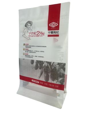 Customized Window Design White Paper Pouch For Rice With Zipper