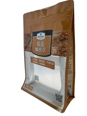 Customized Gravure Printing Flat Bottom Pouches Co-Friendly PET / VMPET / PE