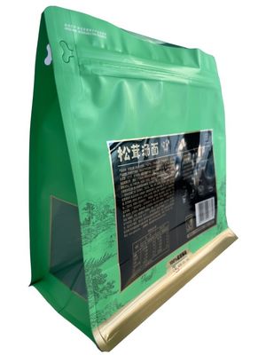 Matt Surface Flat Bottom Pouches With Foil Material For Dry Food Packaging