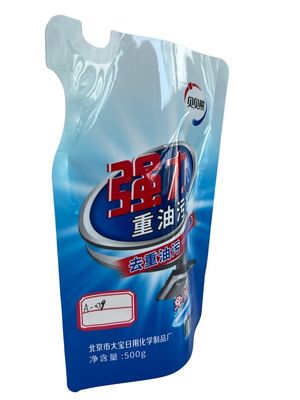 Custom Shapes Shaped Pouch CMYK Printed Glossy Surface for Liquid