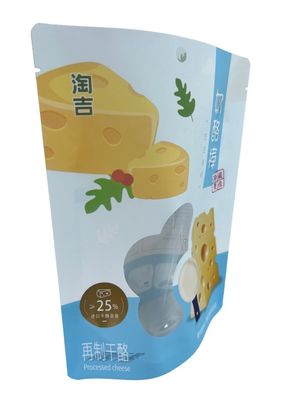 Customized Paper Packaging Pouches stand up bag with window design