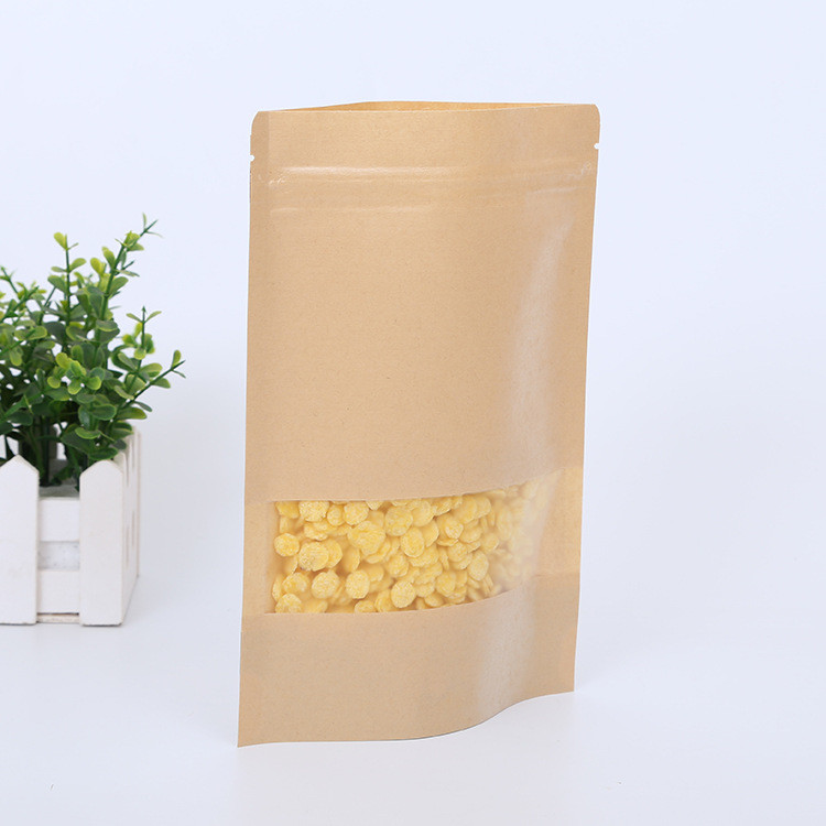 Frosted Window Digital Printing Kraft Paper Pouches